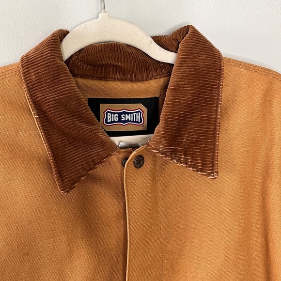 Big Smith Mens 2X Workwear Jacket Brown Chore Coat Corduroy Collar ThInsulated - Picture 4 of 16